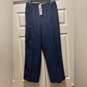 Alfred Dunner Classics Navy Corduroy Pants Women’s 14 Proportioned Short